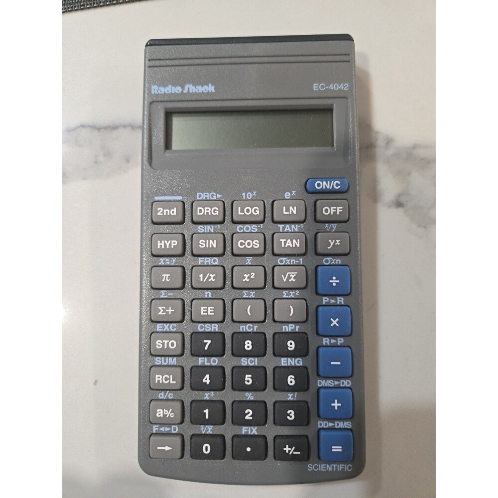 Vintage Radio Shack Student Scientific Calculator EC-4042 10 Digit Grey